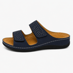 Sorevia Damen Ledersandalen mit Keilabsatz Komfort für den Sommer