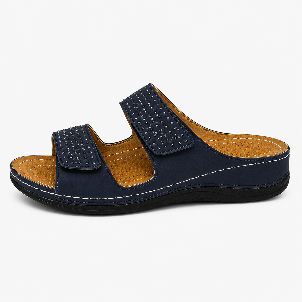 Sorevia Damen Ledersandalen mit Keilabsatz Komfort für den Sommer