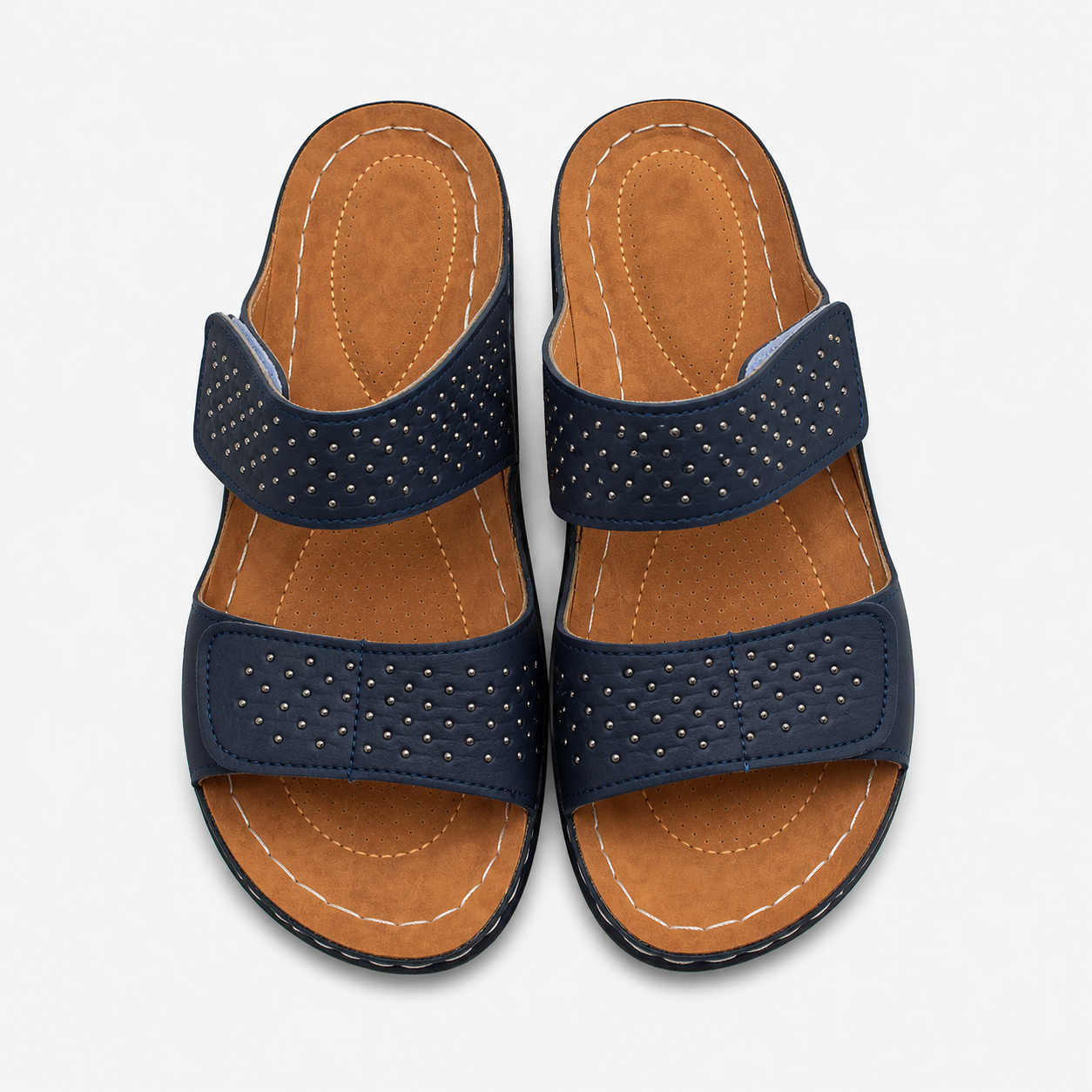 Sorevia Damen Ledersandalen mit Keilabsatz Komfort für den Sommer