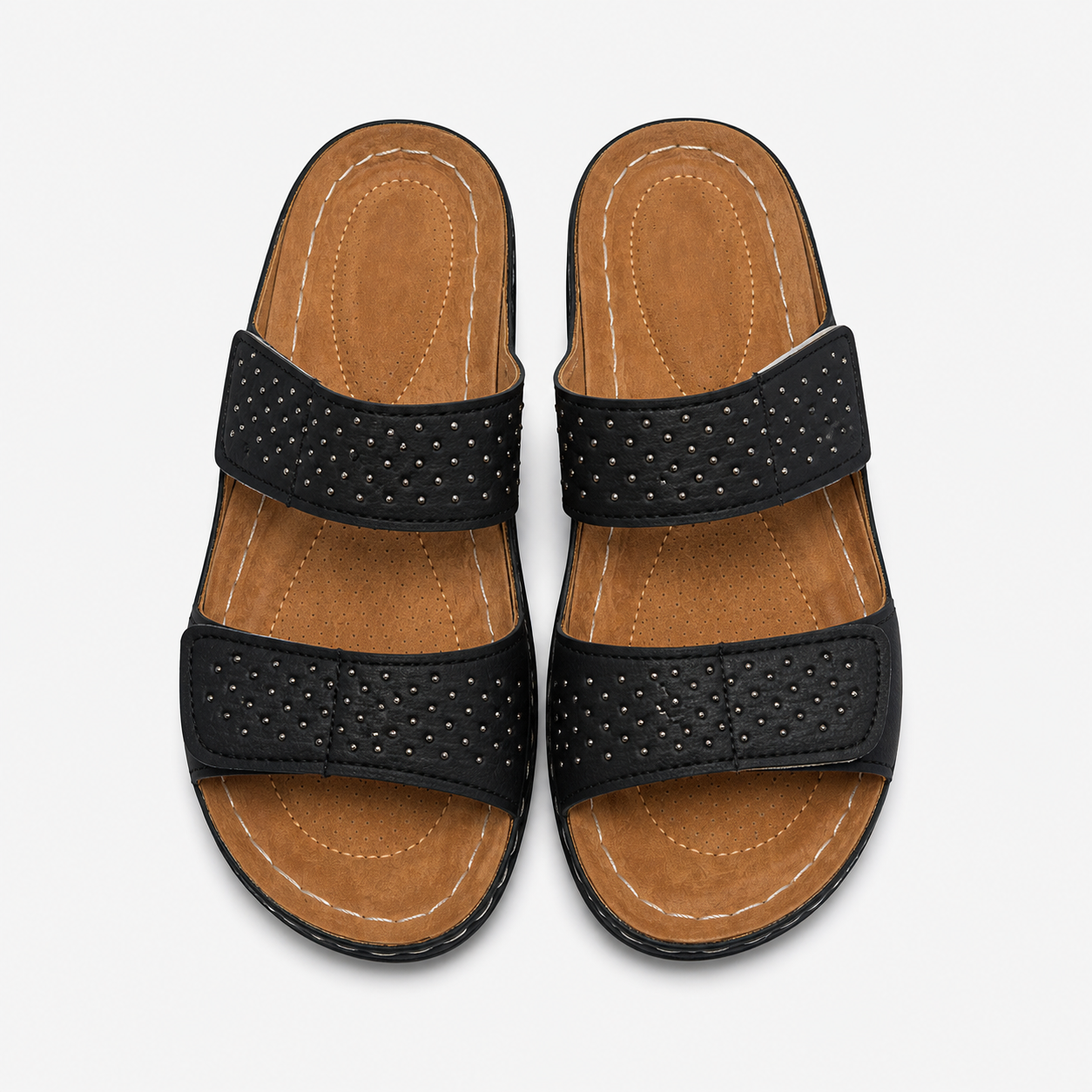 Sorevia Damen Ledersandalen mit Keilabsatz Komfort für den Sommer