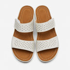Sorevia Damen Ledersandalen mit Keilabsatz Komfort für den Sommer