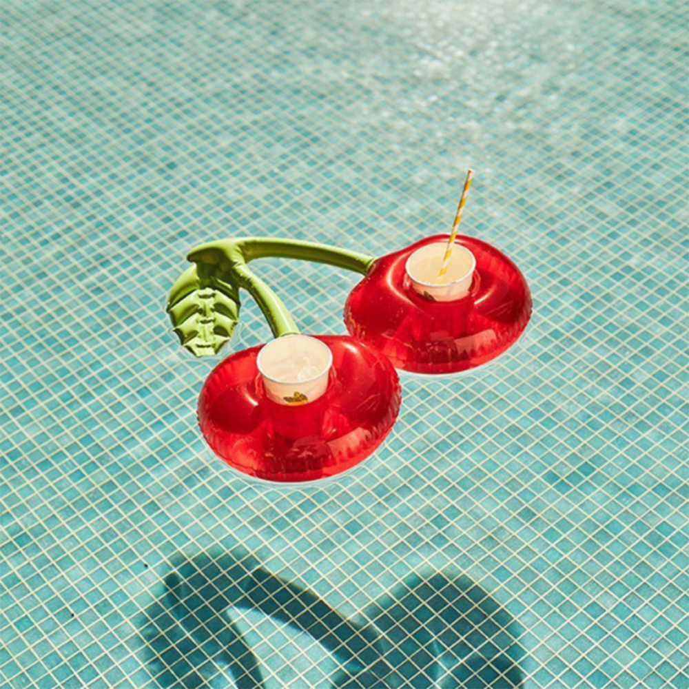 AquaKirsebær Oppustelig drikkeholder til pool, strand og spabad