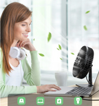 BreezeOrbit USB Tischventilator mit Oszillation & 4 Geschwindigkeiten
