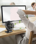 BreezeOrbit USB Tischventilator mit Oszillation & 4 Geschwindigkeiten
