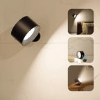Bezprzewodowa lampa ścienna LED z obrotową głowicą i ładowaniem USB