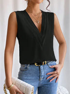 Elanora Damenbluse – Ärmellose Elegante Bluse für Alltag & Büro