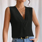 Elanora Damenbluse – Ärmellose Elegante Bluse für Alltag & Büro