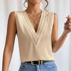 Elanora Damenbluse – Ärmellose Elegante Bluse für Alltag & Büro