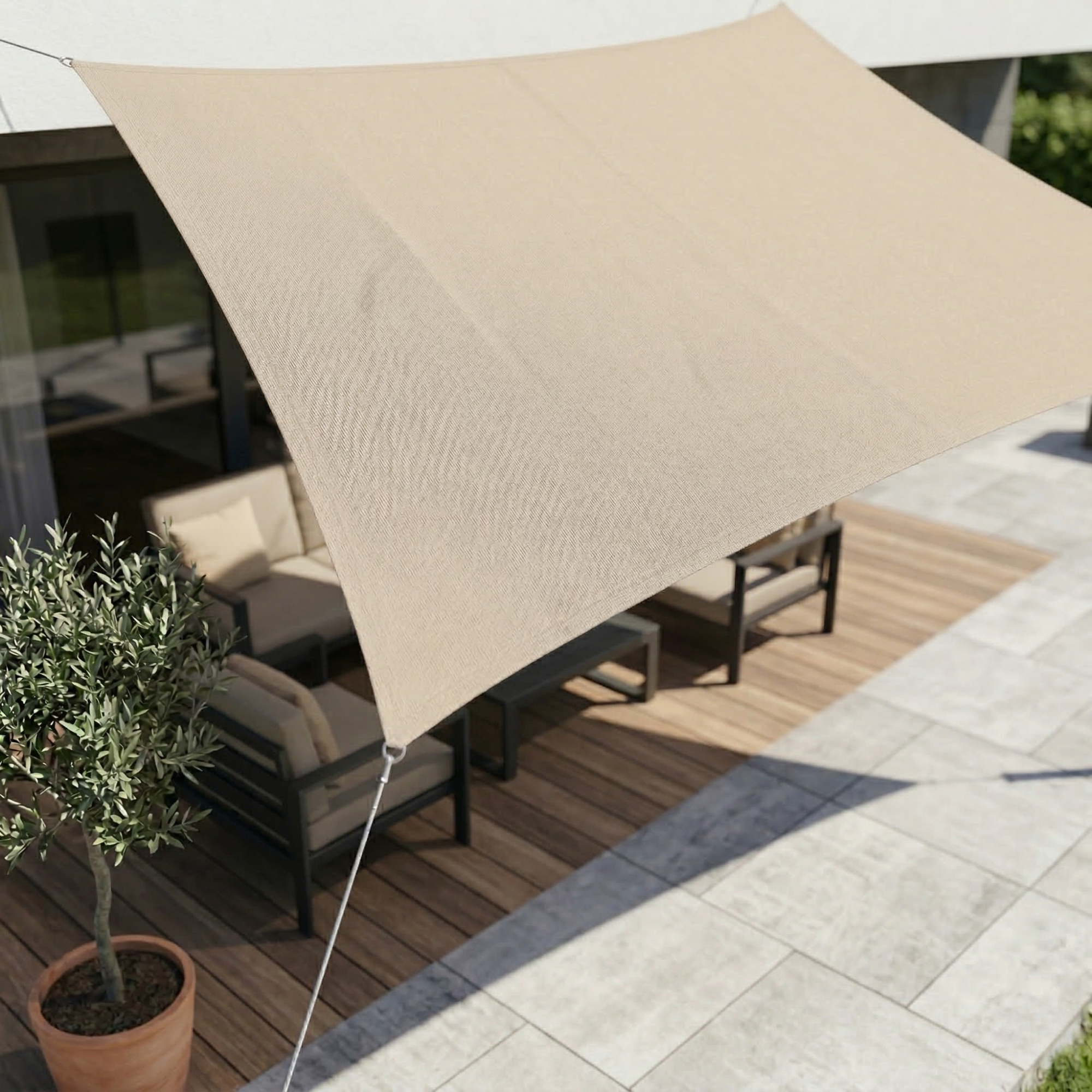 SkyCover Rechteckiges Sonnensegel wasserdicht mit UV-Schutz