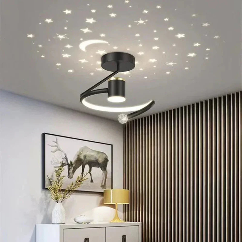 Lampa sufitowa SternAura LED z efektem gwiezdnego nieba