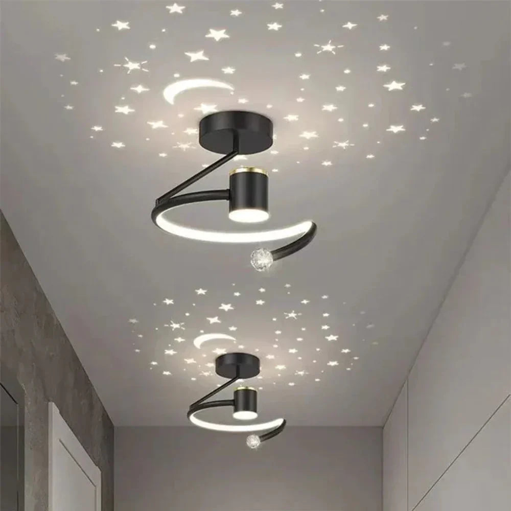 Lampa sufitowa SternAura LED z efektem gwiezdnego nieba