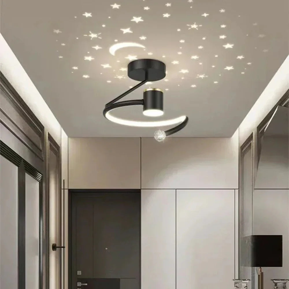 Lampa sufitowa SternAura LED z efektem gwiezdnego nieba