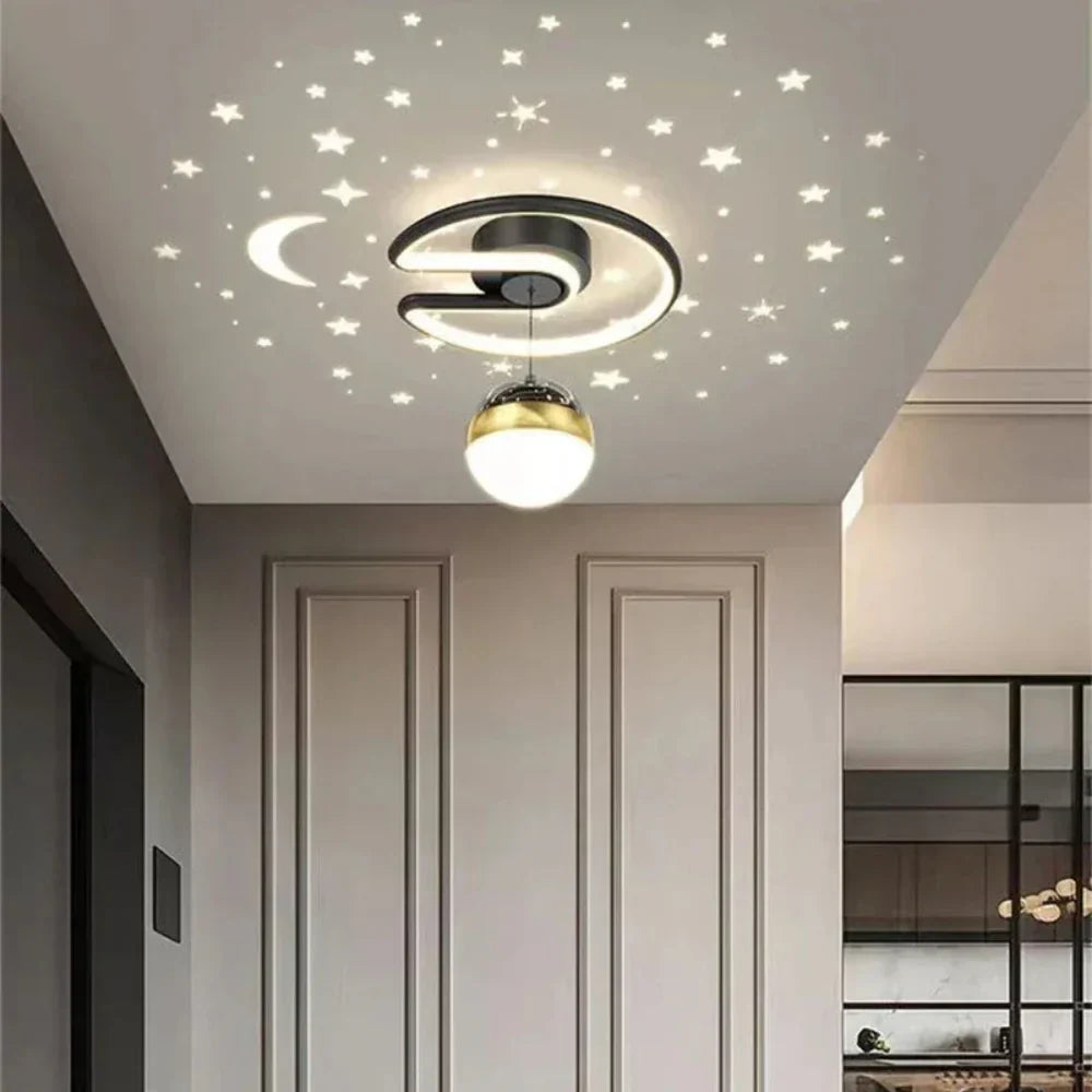 Lampa sufitowa SternAura LED z efektem gwiezdnego nieba
