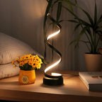Lampa stołowa SpiralGlow LED z czujnikiem, ściemniana i z 3 kolorami światła
