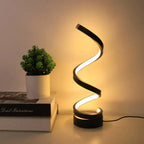 Lampa stołowa SpiralGlow LED z czujnikiem, ściemniana i z 3 kolorami światła