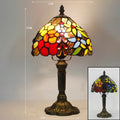 Luminara Tiffany bordlampe med farvet glasdesign