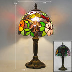 Luminara Tiffany bordlampe med farvet glasdesign