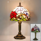 Luminara Tiffany bordlampe med farvet glasdesign