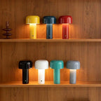 Bezprzewodowa lampa stołowa LED Nowoczesny design Tkanina Ciepłe światło