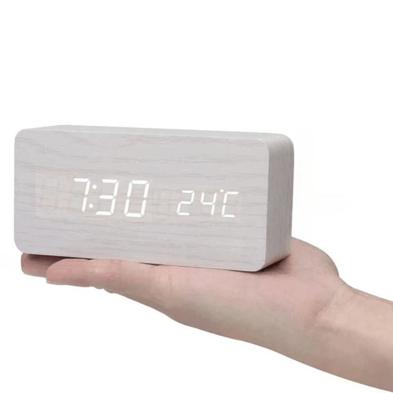 Zegar LED z wyświetlaczem temperatury i 3 czasami alarmu