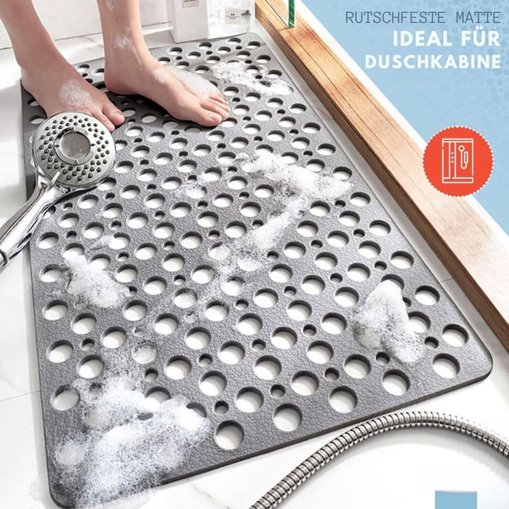 SafeStep Rutschfeste Duschmatte mit Saugnäpfen und Wasserablauf