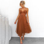 LineaBelle Midikleid Damen – Elegantes Kleid mit Definierter Taille