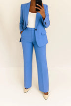 Elegante Damen Kombination Zweiteiler Blazer und Hose
