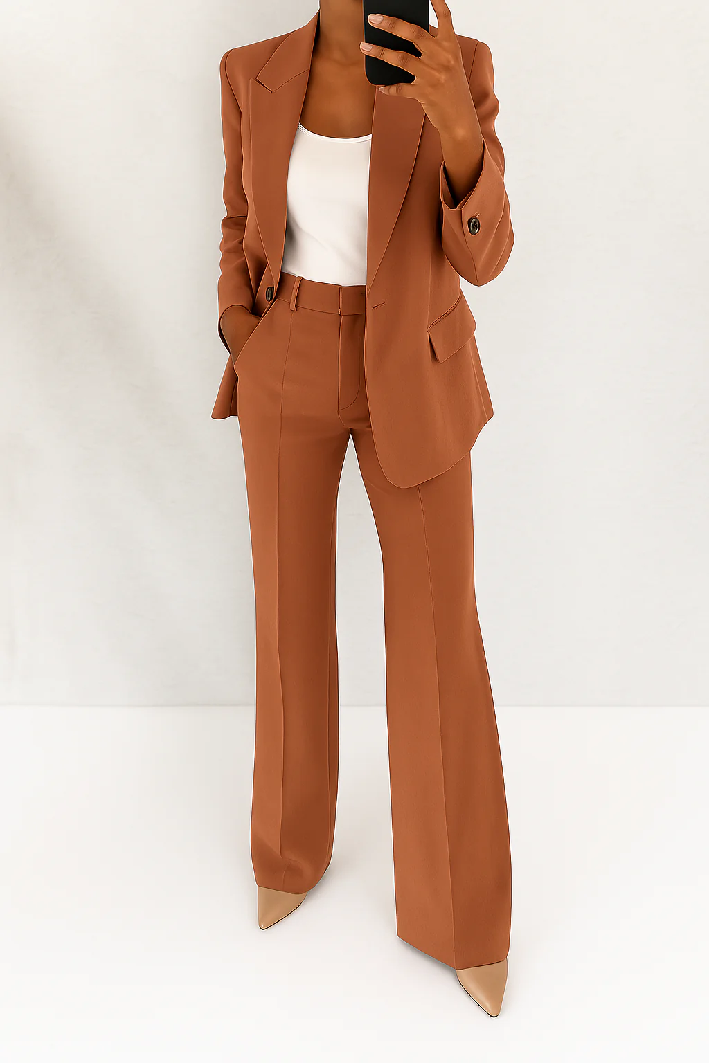 Elegante Damen Kombination Zweiteiler Blazer und Hose
