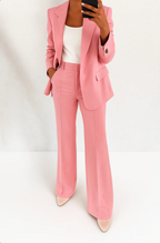 Elegante Damen Kombination Zweiteiler Blazer und Hose