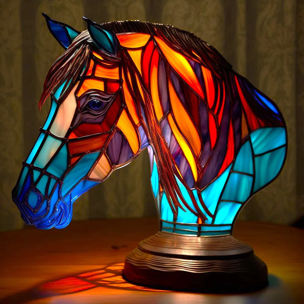 Lampa stołowa LichtTier Tiffany z motywem zwierzęcym