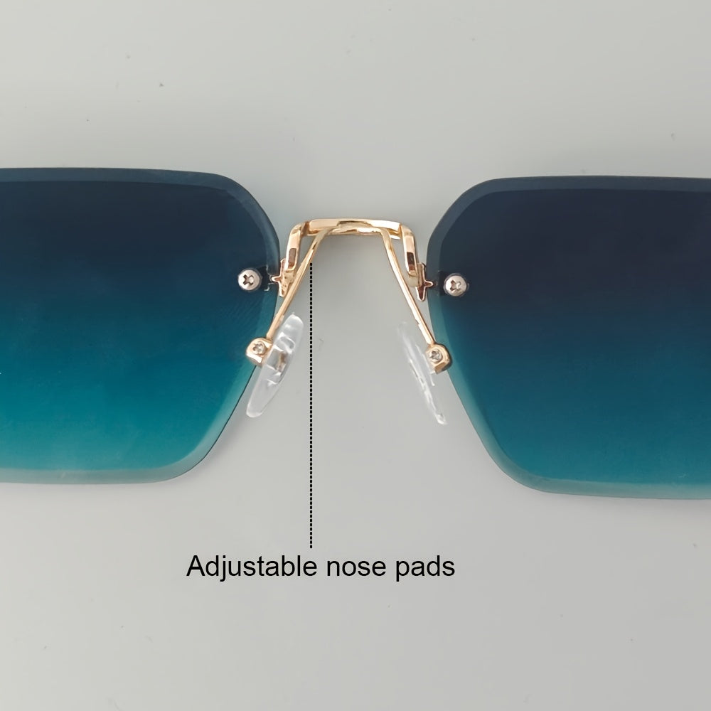 Randlose Quadratische Brille Gewichtsreduzierte Gestalt Angenehme Form