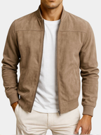 Velurox Herren Sommerjacke im Wildleder-Look mit Reißverschluss