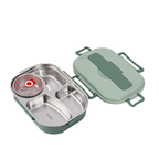 WarmPort Bento Lunchbox aus Edelstahl mit Fächern und Suppenschale