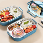 WarmPort Bento Lunchbox aus Edelstahl mit Fächern und Suppenschale