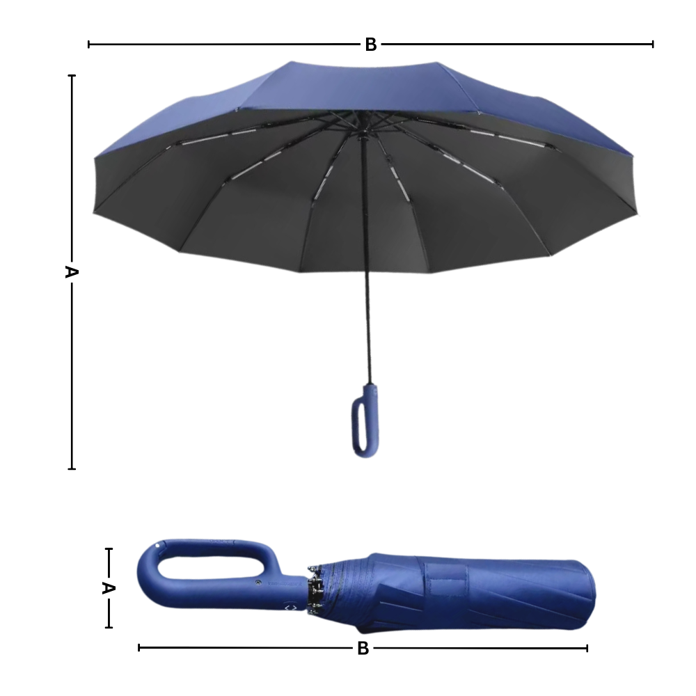 StormFlex automatisk paraply med stort skærmtag
