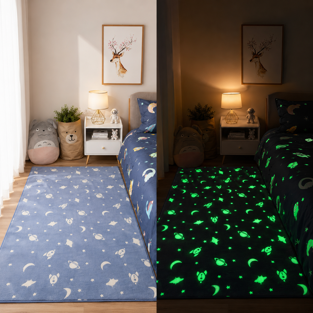 LunaGlow Leuchtteppich für Kinderzimmer