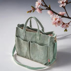 Schultertasche Damen Groß Cord für Freizeit und Arbeit