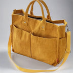 Schultertasche Damen Groß Cord für Freizeit und Arbeit