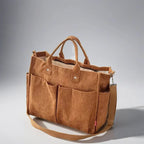 Schultertasche Damen Groß Cord für Freizeit und Arbeit