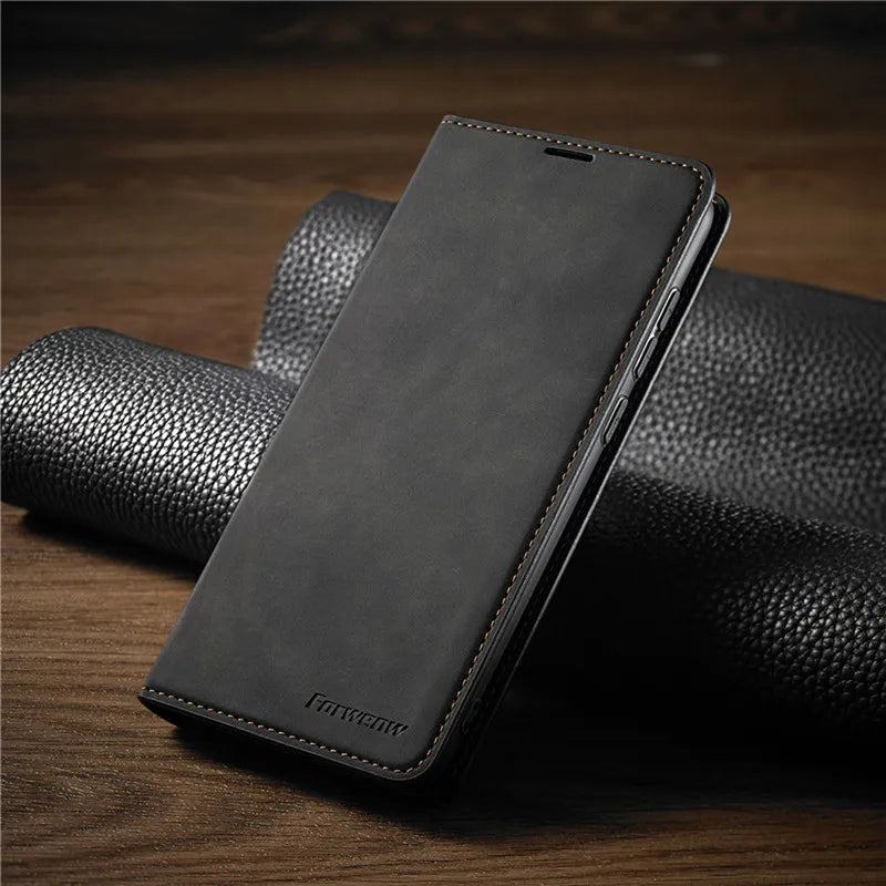 Etui FlexiKlapp na telefon z kieszenią na karty, funkcją stania i zapięciem magnetycznym