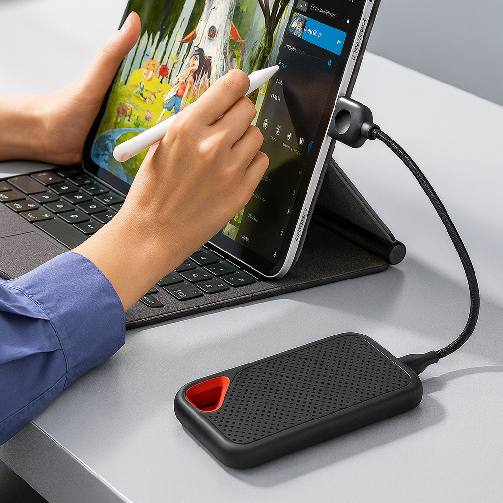 DataVault Externe SSD 2TB – Tragbarer Datenspeicher mit USB-C