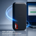 DataVault Externe SSD 2TB – Tragbarer Datenspeicher mit USB-C