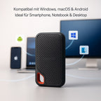 DataVault Externe SSD 2TB – Tragbarer Datenspeicher mit USB-C