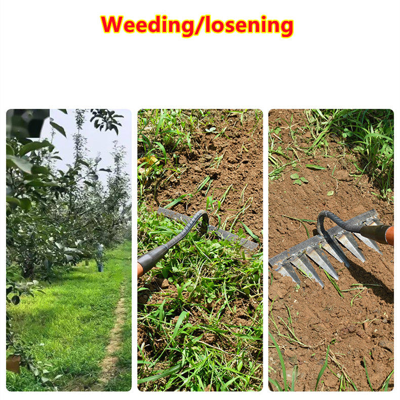 GartenPro Bodenrechen – Stalowy grabi do chwastów do pracy w ogrodzie