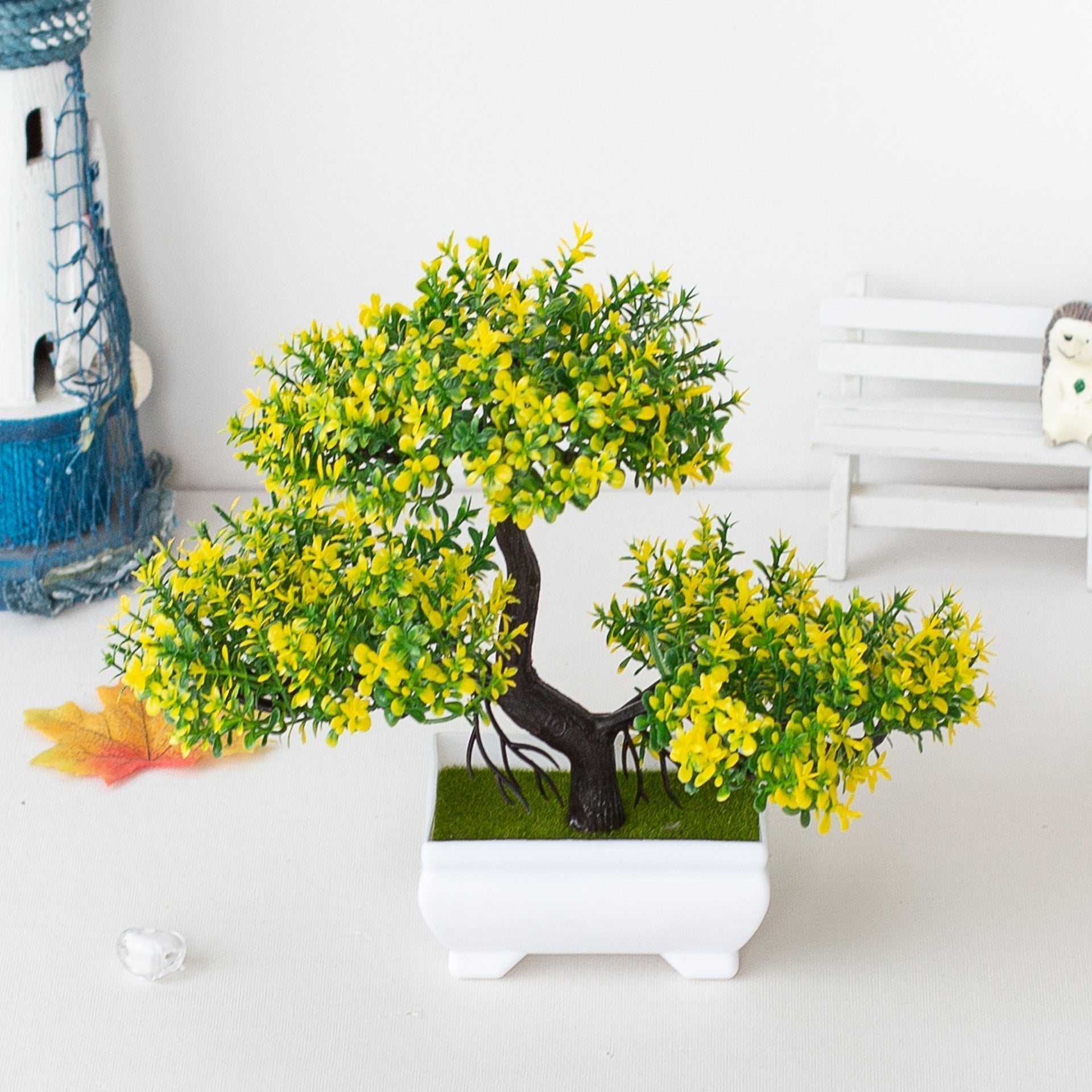 GrünZen Kunstbonsai Dekopflanze für Wohnraum und Büro