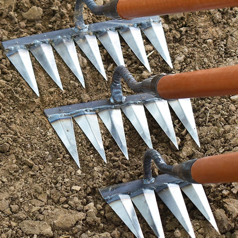 GartenPro Bodenrechen – Stalowy grabi do chwastów do pracy w ogrodzie