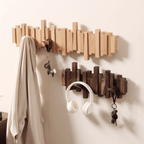 KlappHolz Wandgarderobe mit Haken Modern Platzsparend