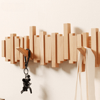 KlappHolz Wandgarderobe mit Haken Modern Platzsparend