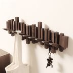 KlappHolz Wandgarderobe mit Haken Modern Platzsparend