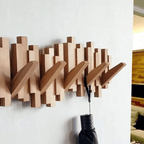 KlappHolz Wandgarderobe mit Haken Modern Platzsparend